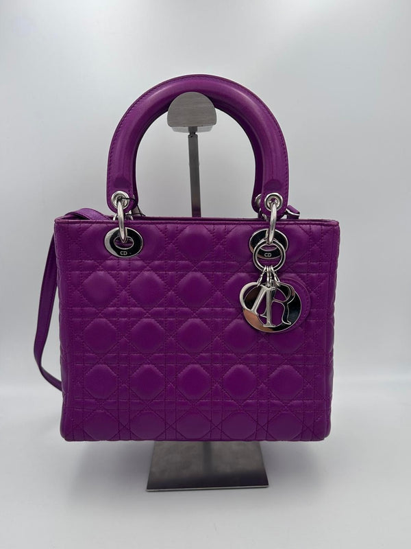 DIOR - Lady Dior MM Purple