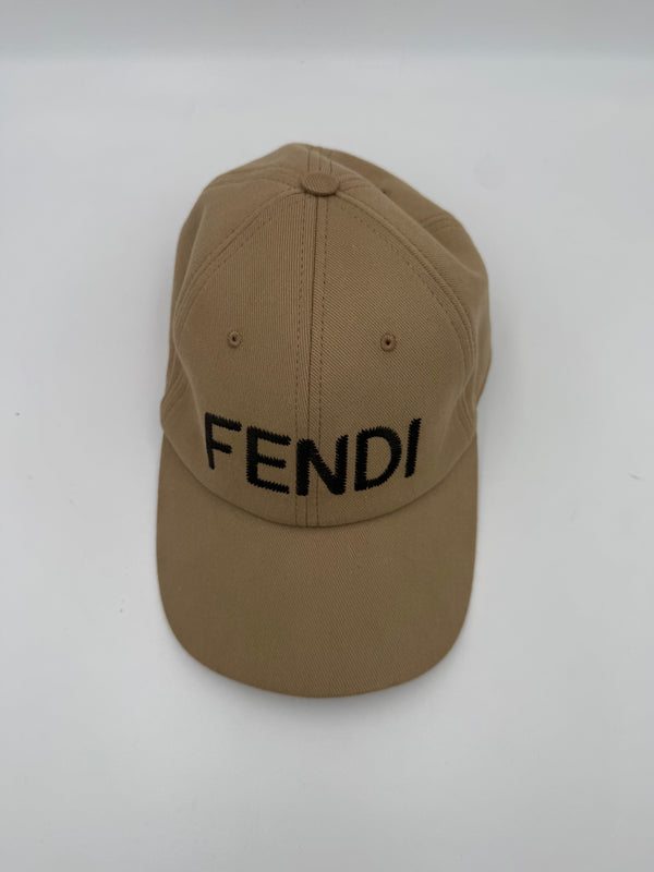 FENDI - Cappello Baseball beige logo frontale - Tg. 59 cm