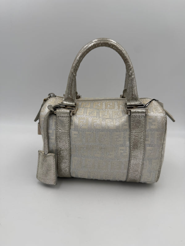FENDI - Mini Bauletto FF Zucchino Laminato