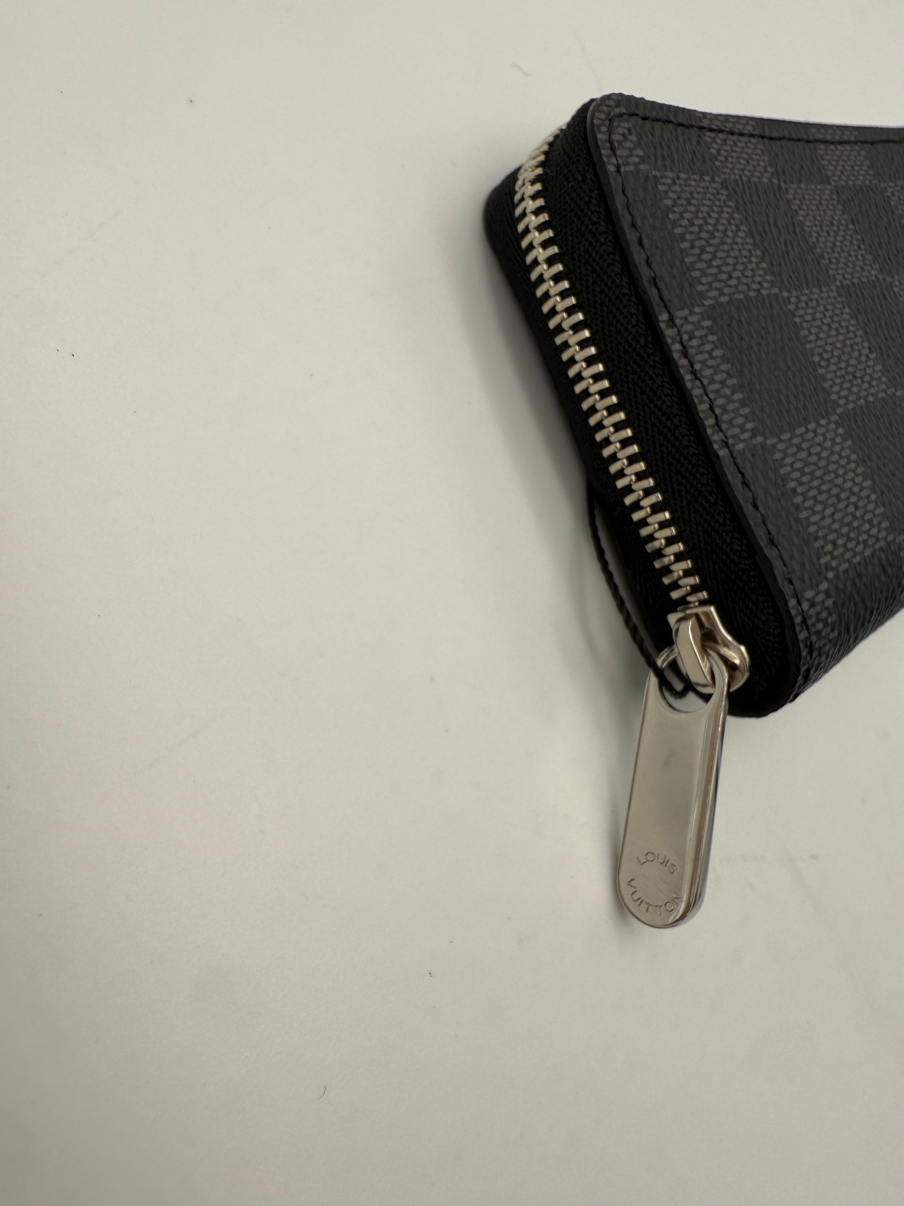 LOUIS VUITTON - Portamonete / Portacarte con zip damier graphite
