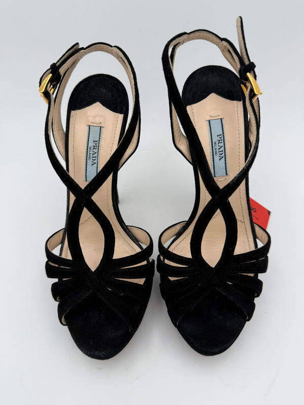 PRADA - Suede Pumps Size 36 Black