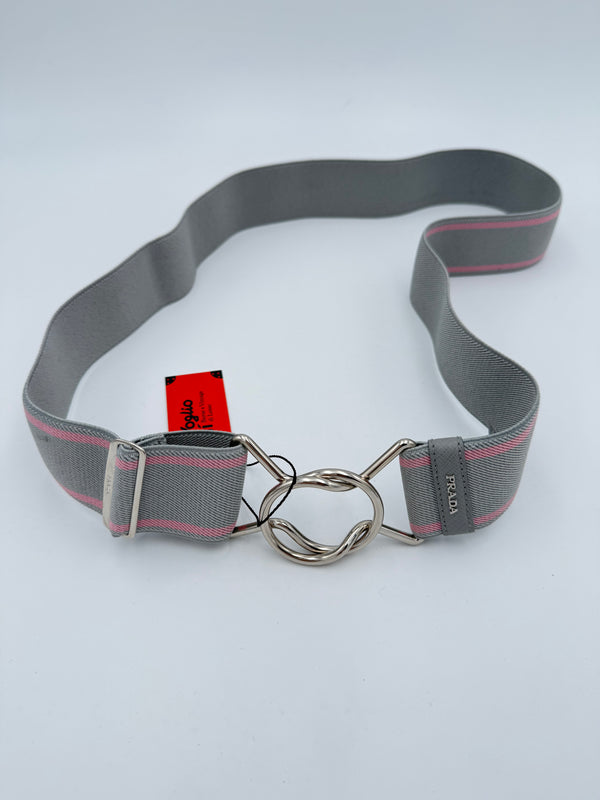 PRADA - Pink Grey Web Belt