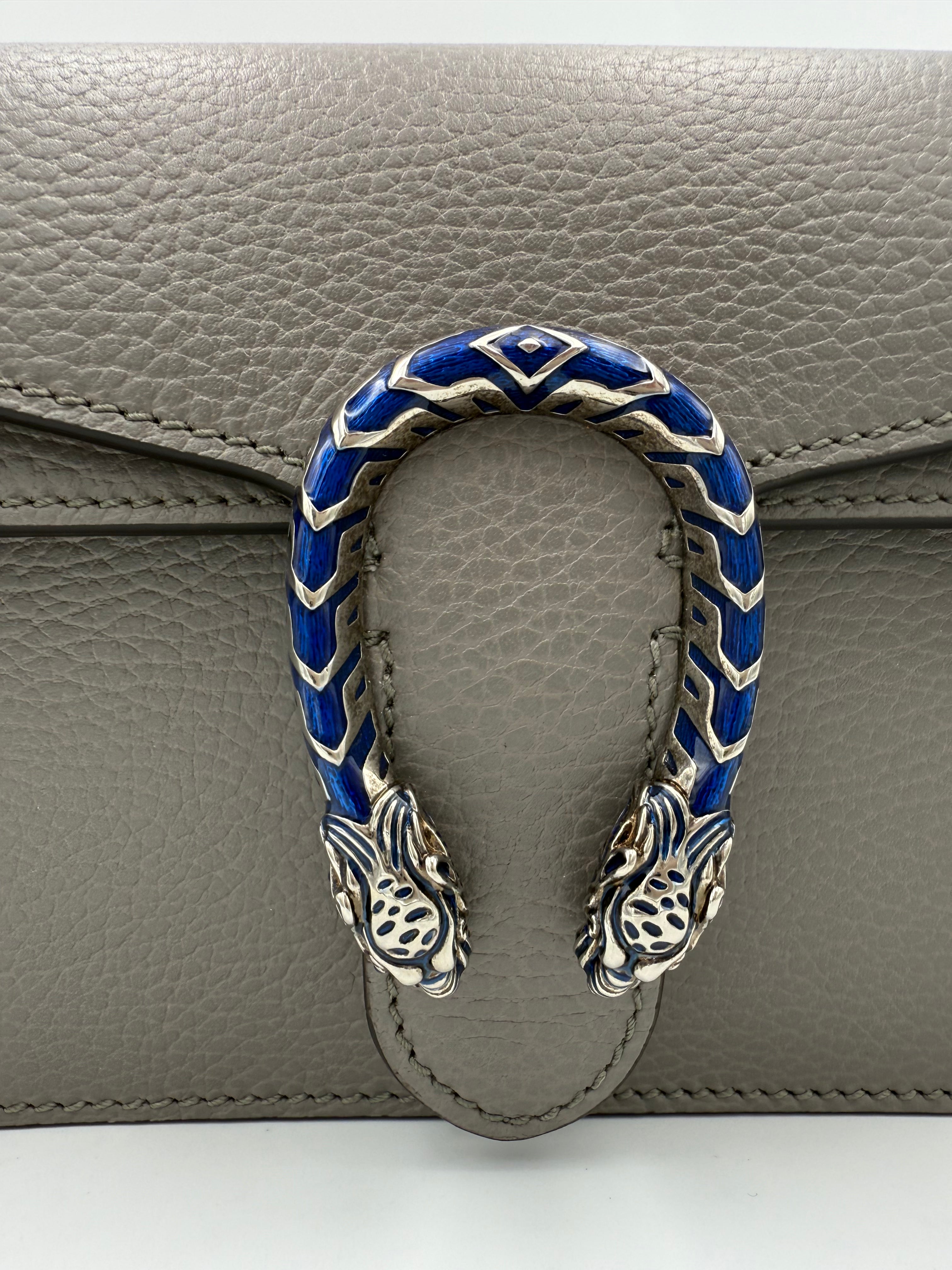 GUCCI - DIONYSUS pelle martellata grigia