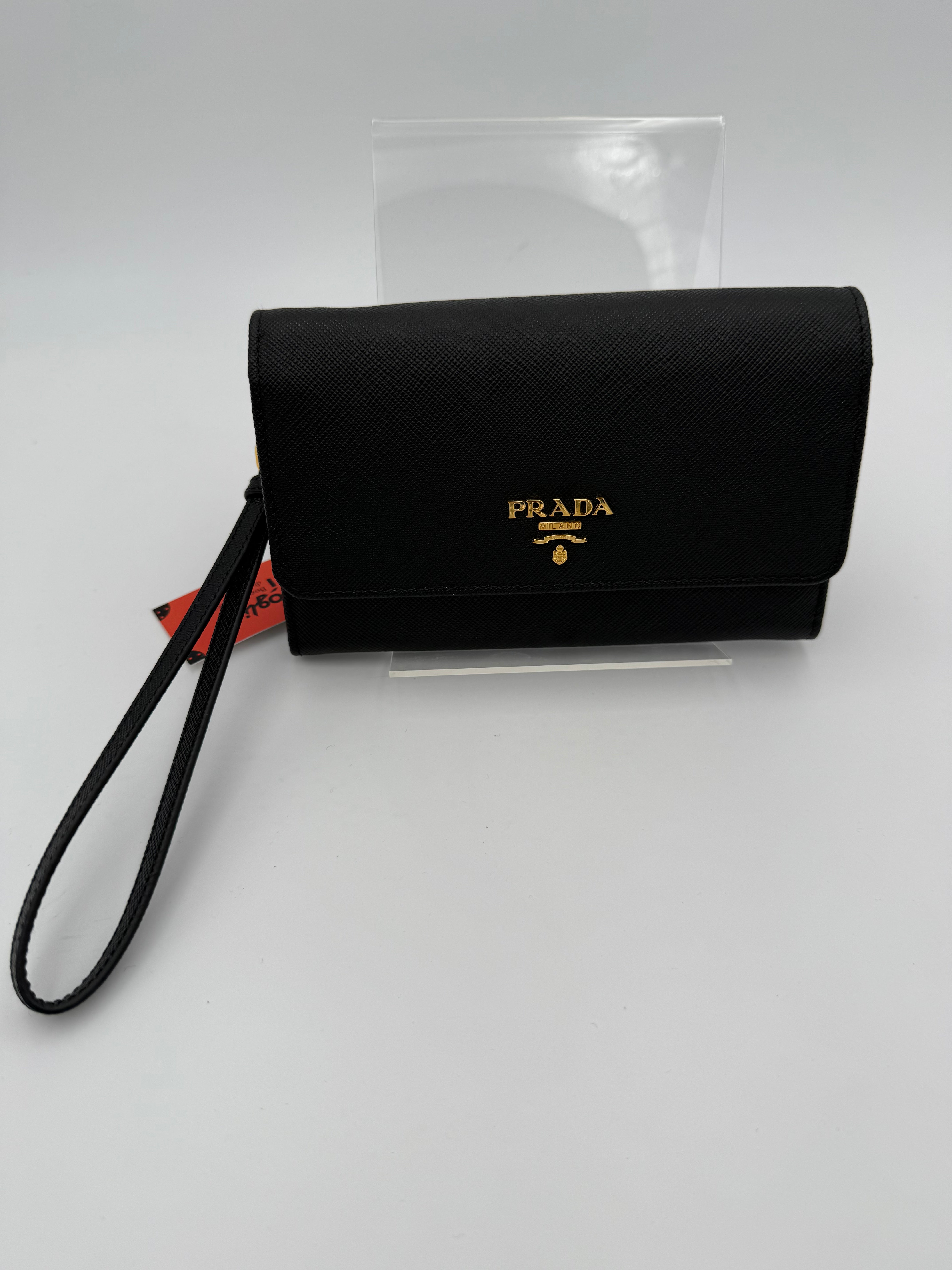 PRADA - Portafoglio in Saffiano con polsiera