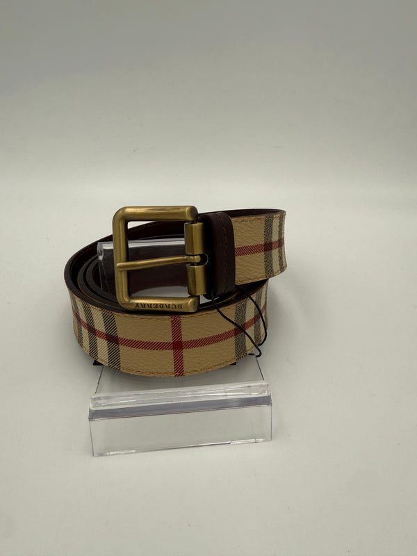 BURBERRY - Cintura tg. 100 CHESS Reversibile