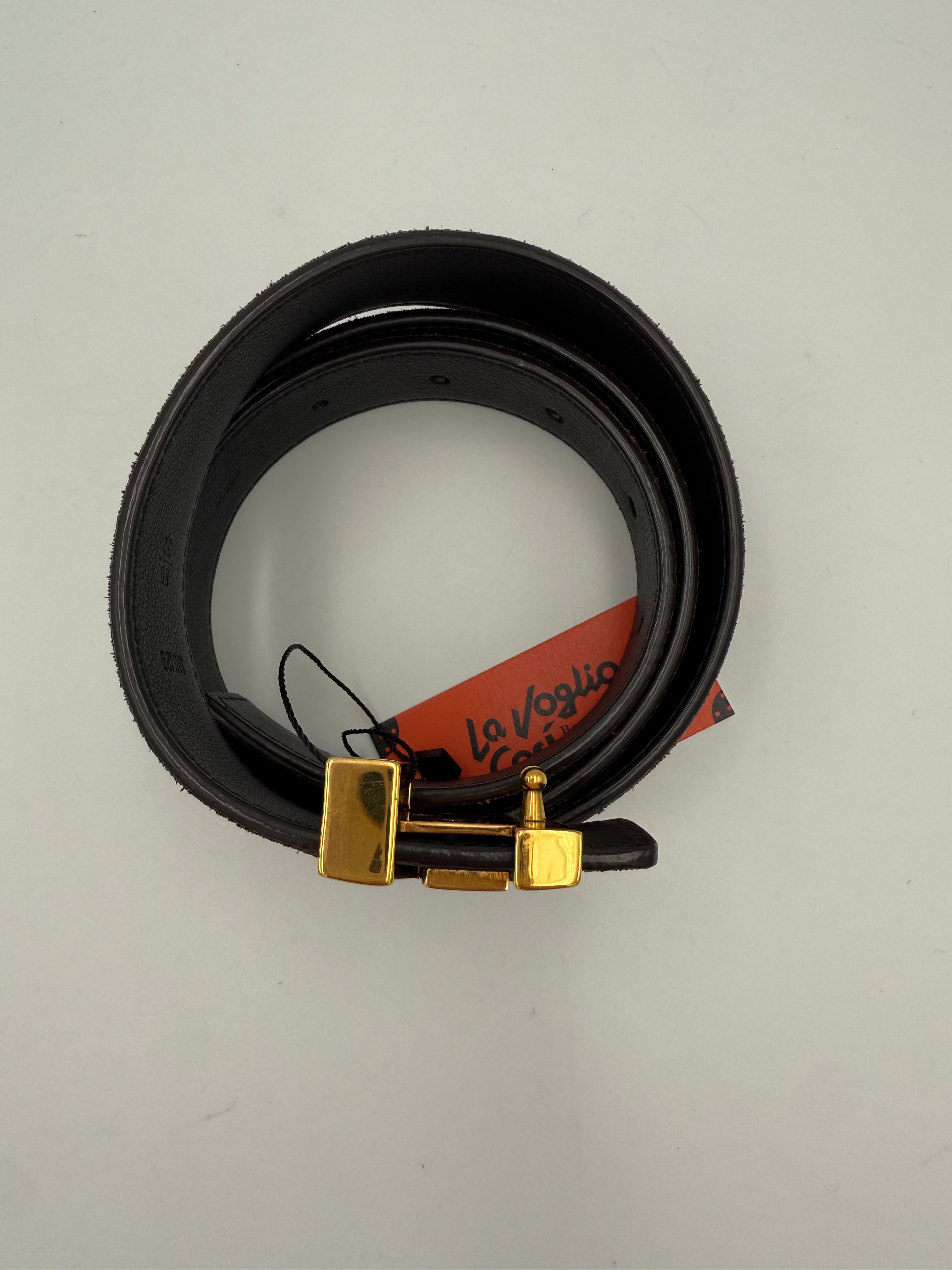 LOUIS VUITTON - Cintura tg. 80 LV Initales Empreinte Suede