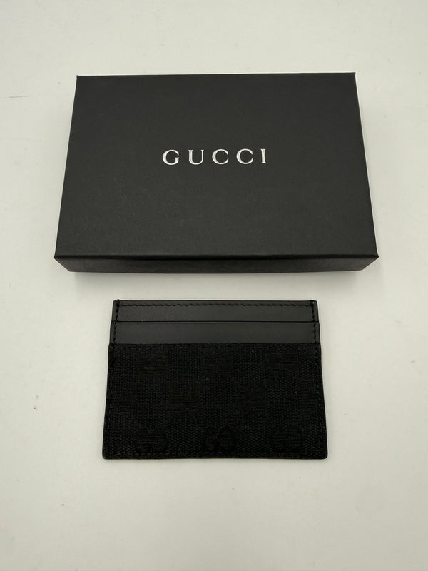 GUCCI - Portacarte GG Canvas Nero