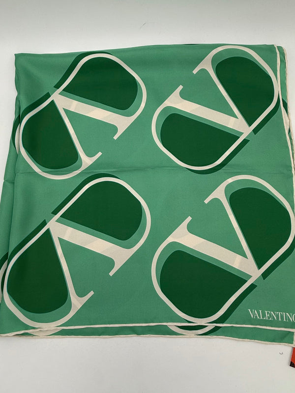 VALENTINO GARAVANI - Foulard VLOGO acquamarina