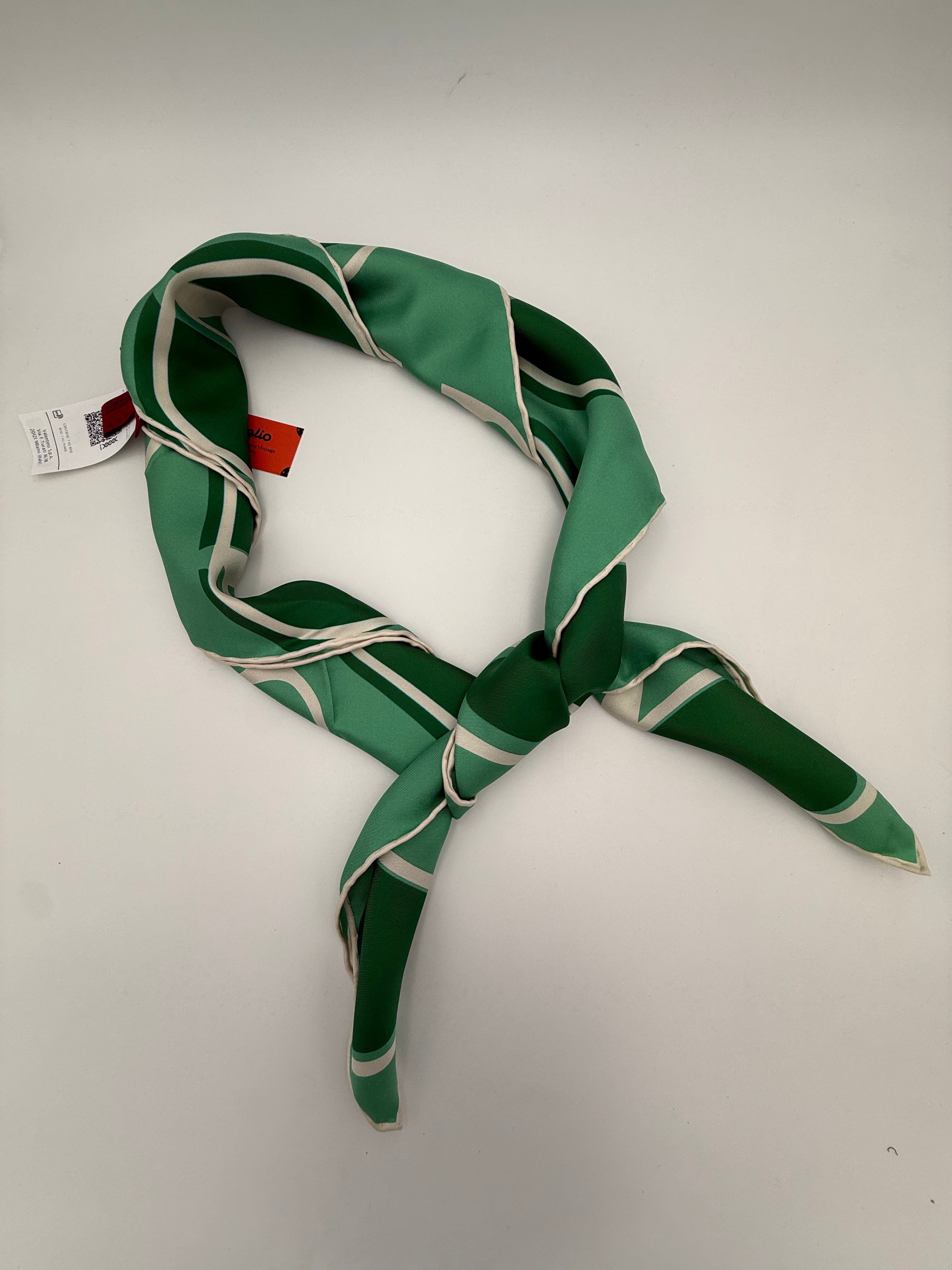 VALENTINO GARAVANI - Foulard VLOGO acquamarina