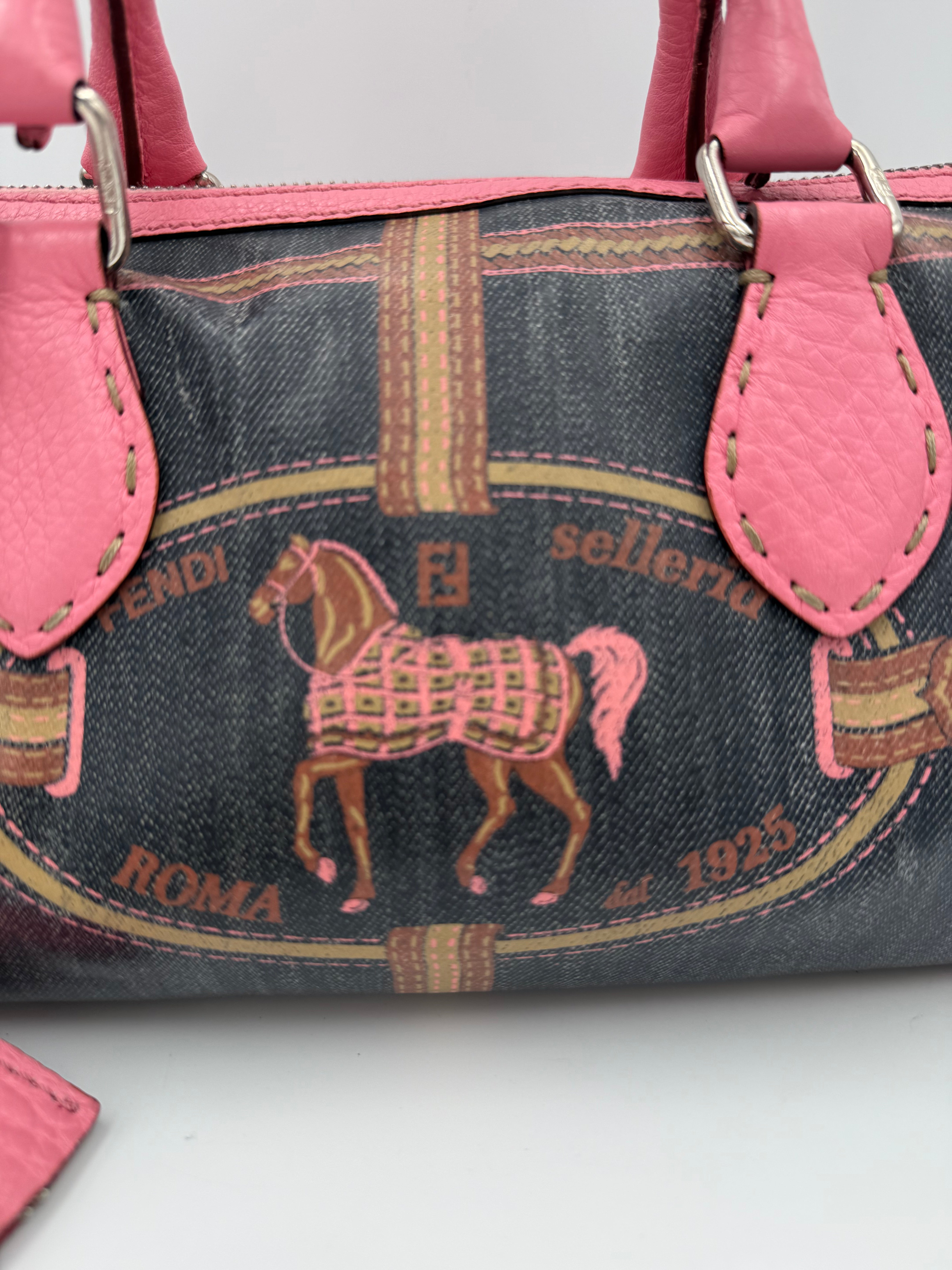 FENDI - Bauletto Canvas Stampa Selleria