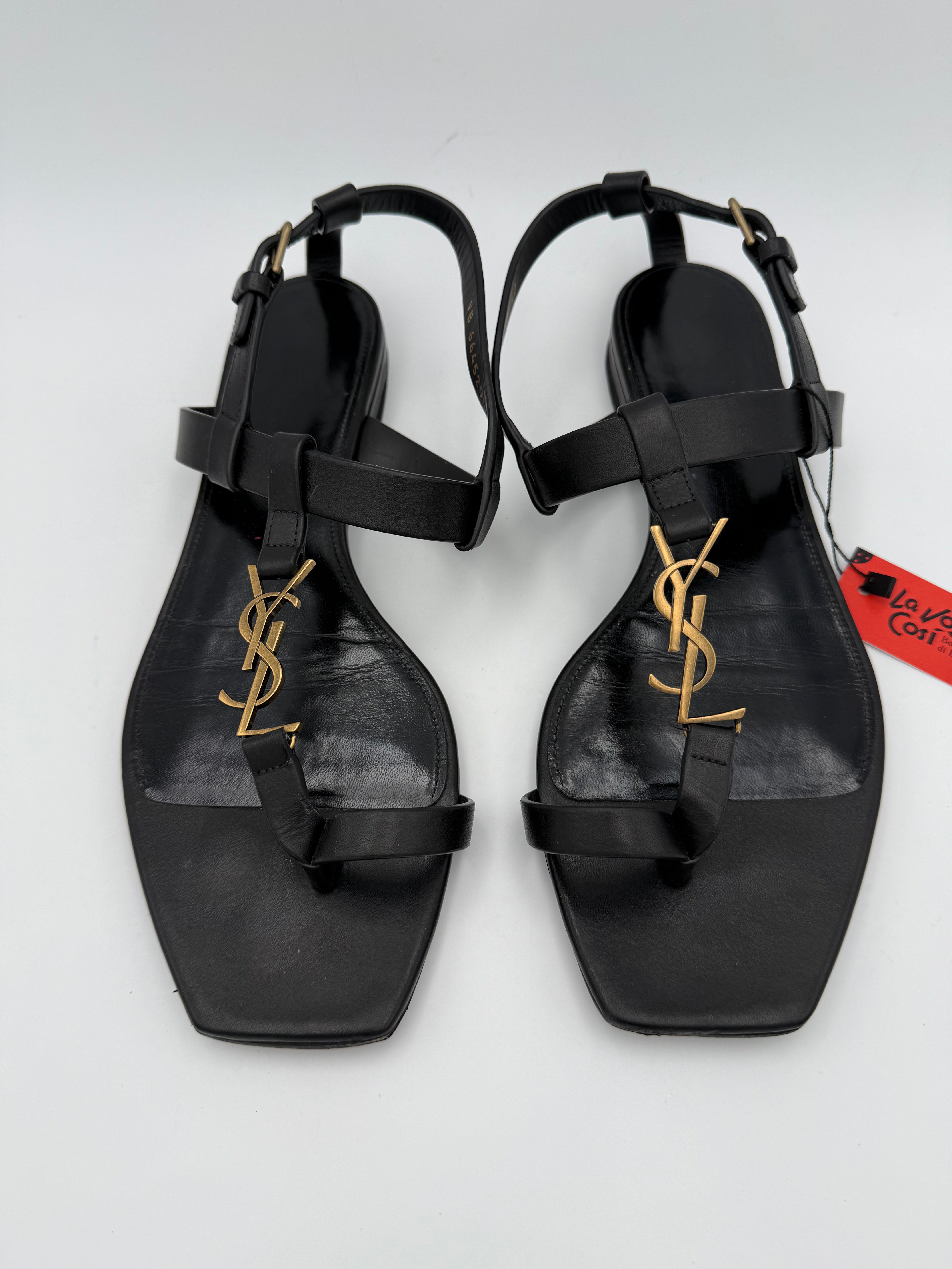SAINT LAURENT - Sandali CASSANDRE vitello tg. 40