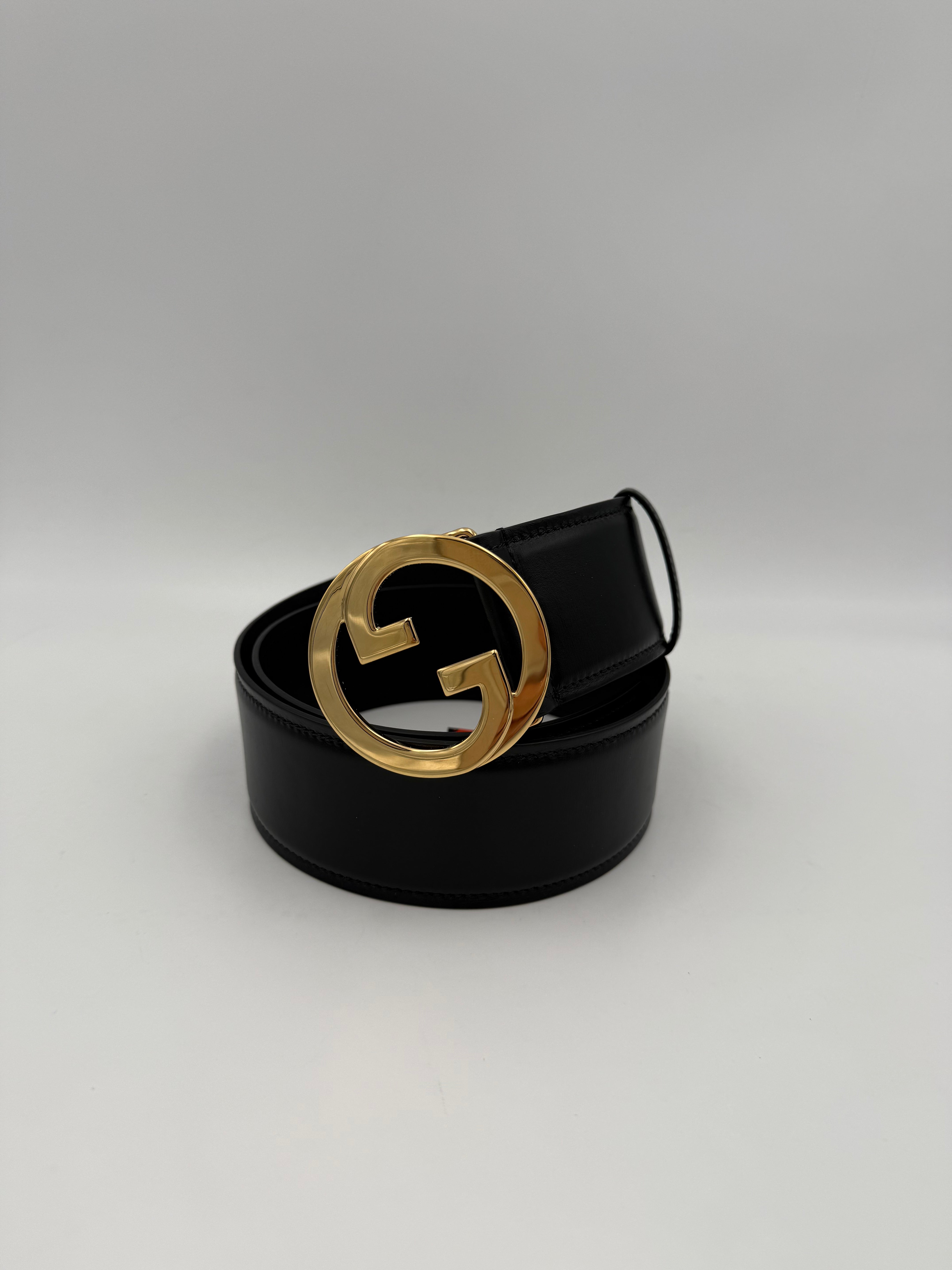 GUCCI - Cintura nera Fibbia GG BLONDIE Tg. 80