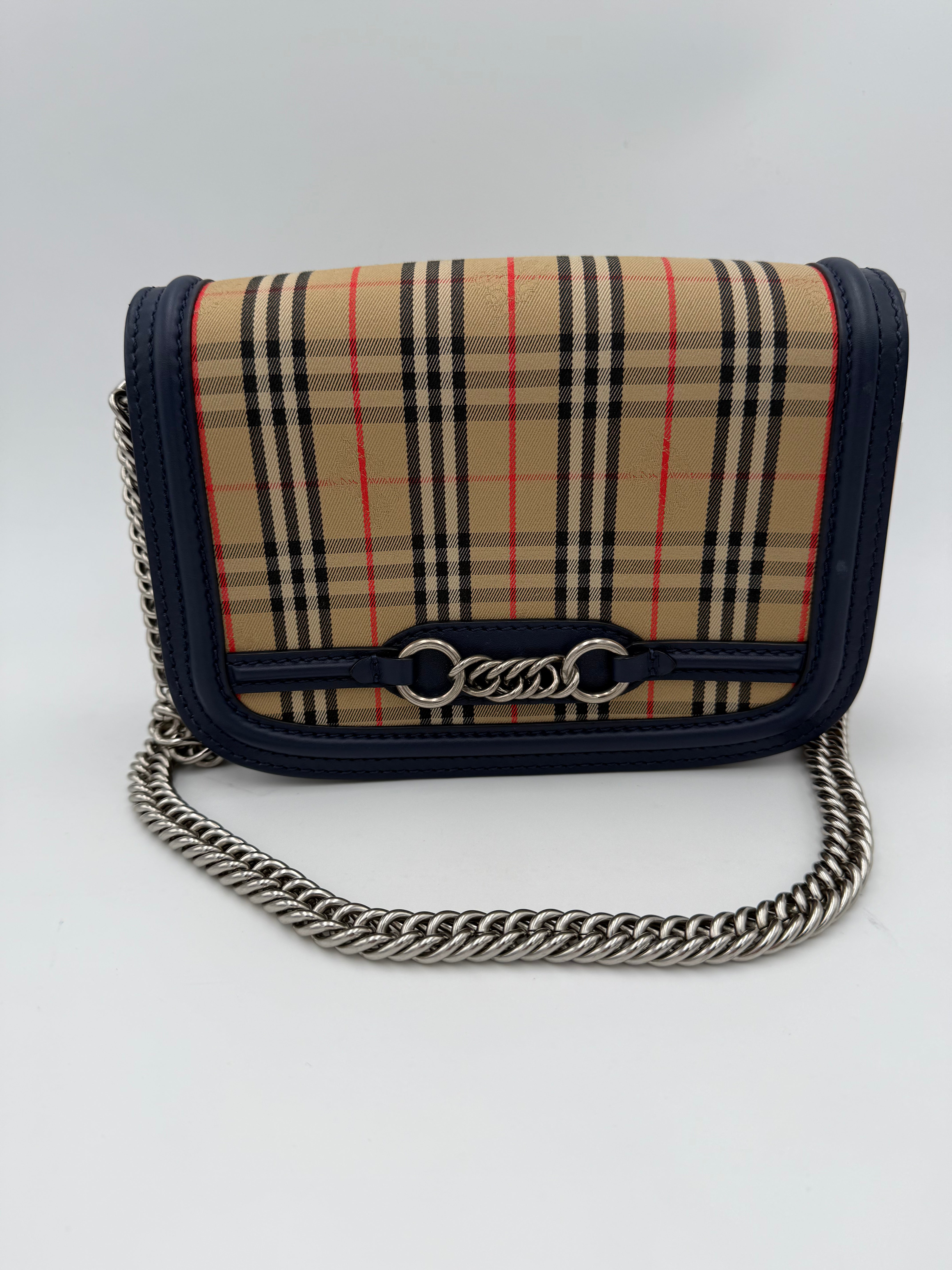 BURBERRY - Borsa a spalla con catena
