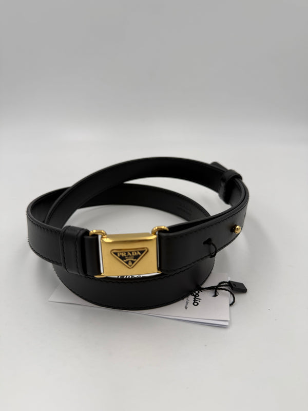 PRADA - Cintura regolabile logo triangolare Tg. 85