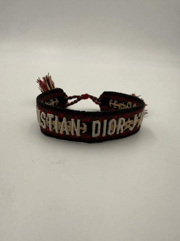 DIOR - Bracciale J’ADIOR in tessuto Verde e Rosso