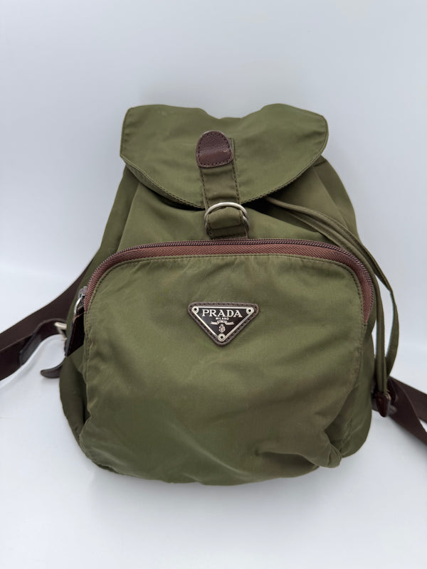 PRADA - Zaino Nylon Verde - Medio
