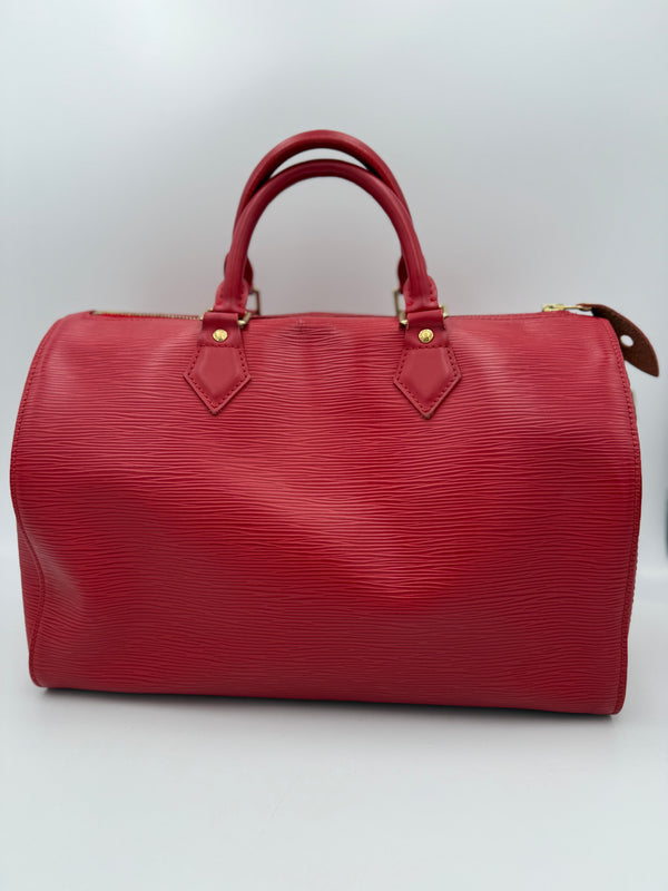 LOUIS VUITTON - Speedy 35 EPI Rosso