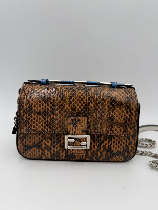 FENDI - Baguette Mini Double in rettile