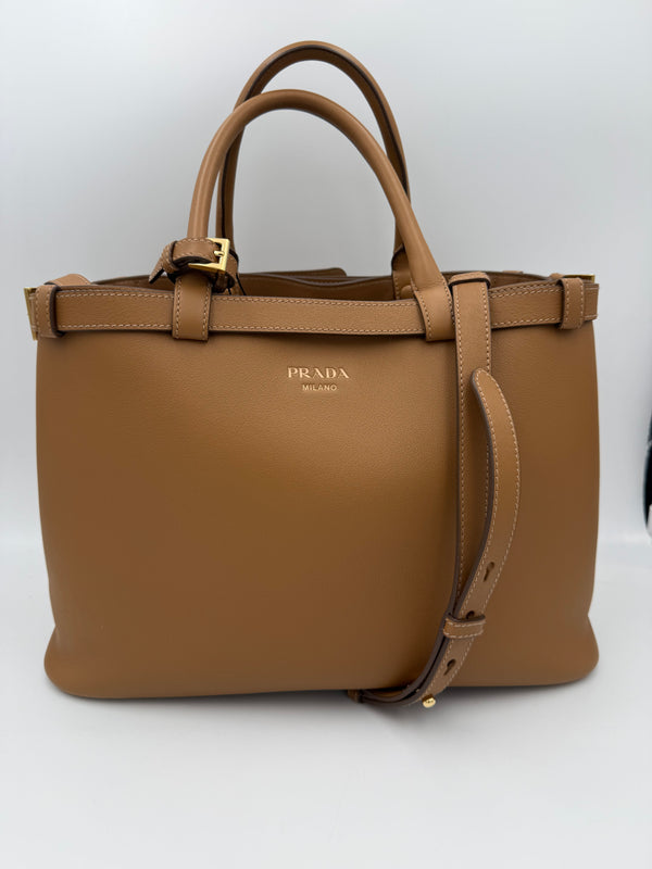PRADA - Leather Shopping Tote
