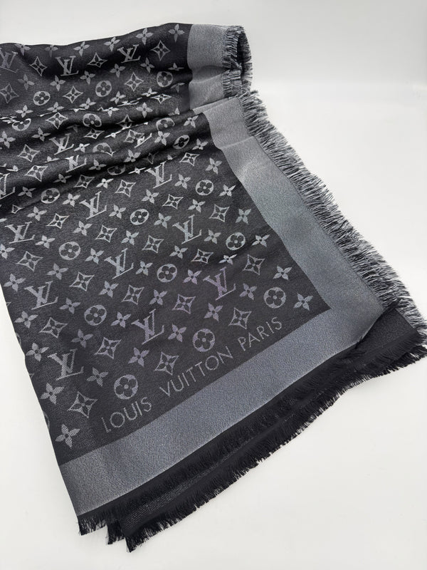 LOUIS VUITTON - Shine Shawl Black Silver