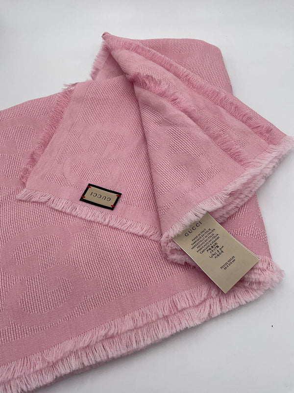 GUCCI - Pink GG Jumbo Scarf/Shawl