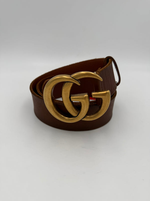 GUCCI - Cintura in Cuoio naturale non trattato - GG Marmont Tg. 80