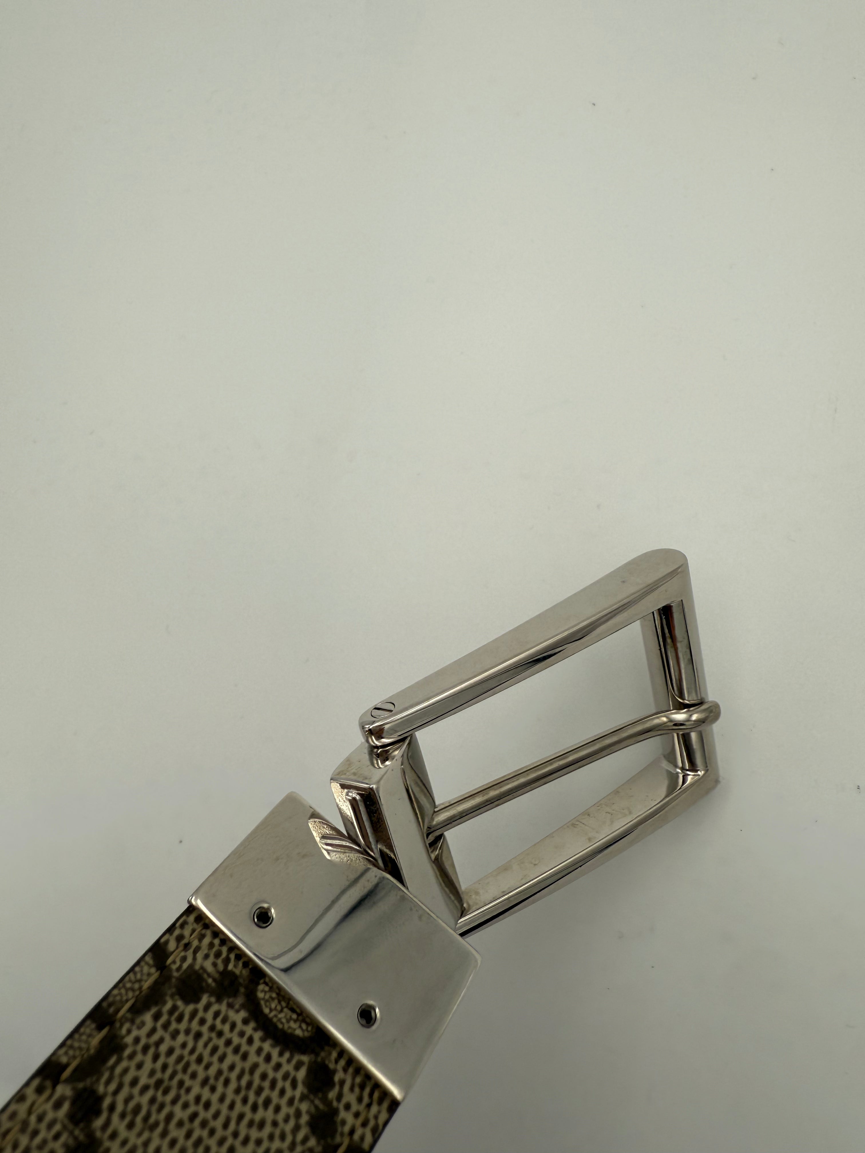 GUCCI - Cintura reversibile GG Supreme - Marrone