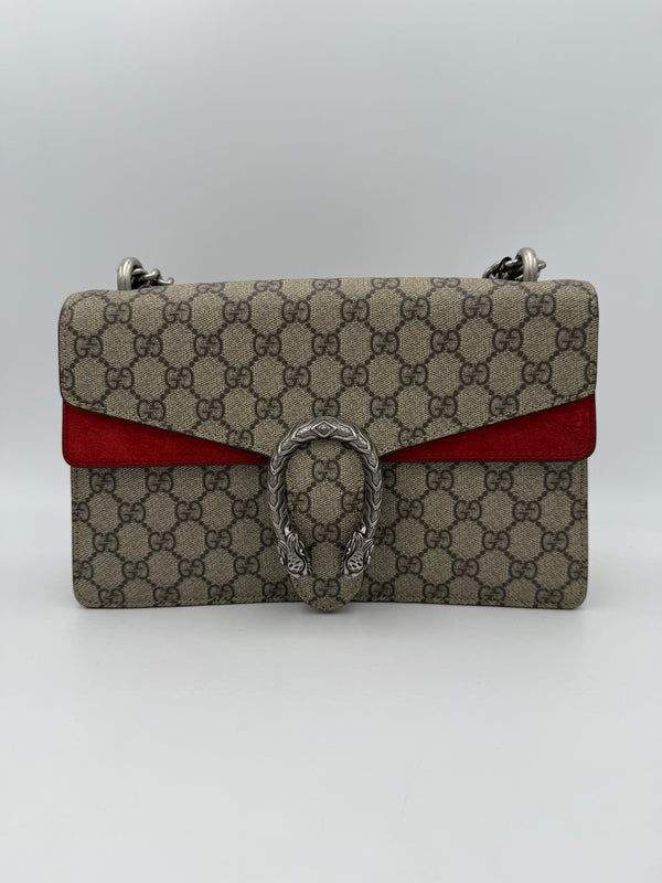 GUCCI - DIONYSUS GG Supreme con particolari in rosso