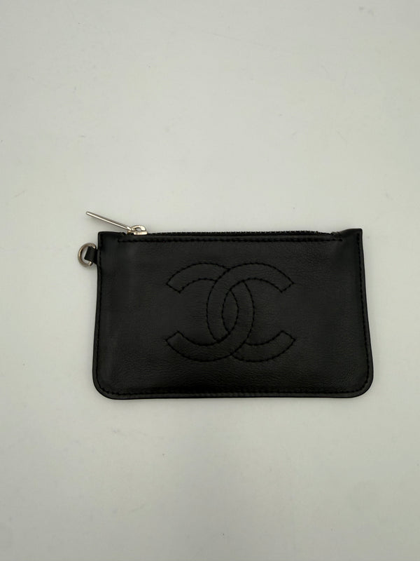 CHANEL - Portamonete / Portacarte in pelle di agnello