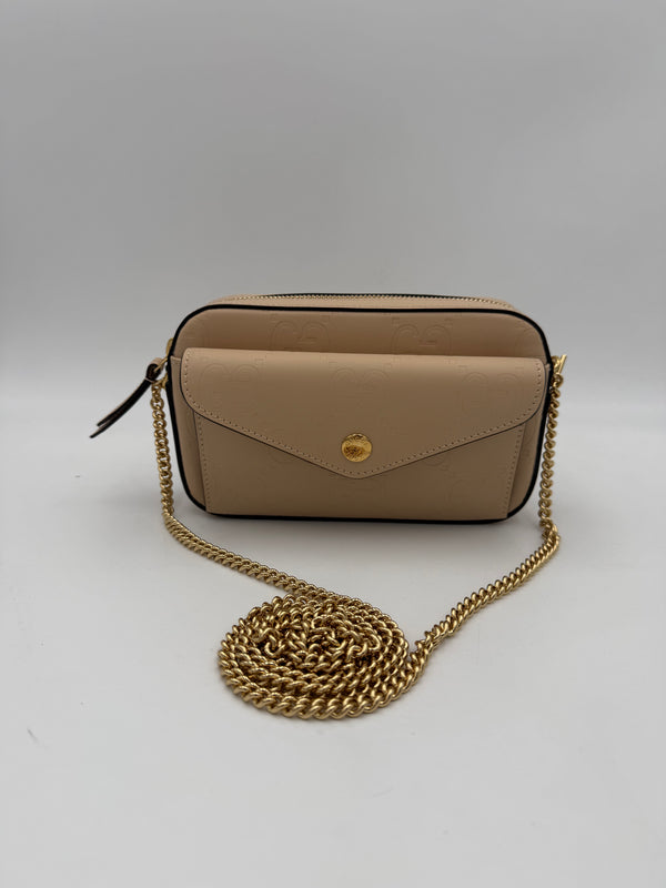 GUCCI - Tracolla GG Jumbo Beige con Tasca frontale
