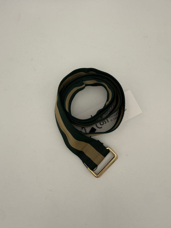 GUCCI - Cintura WEB Oro e Verde Tg. 90