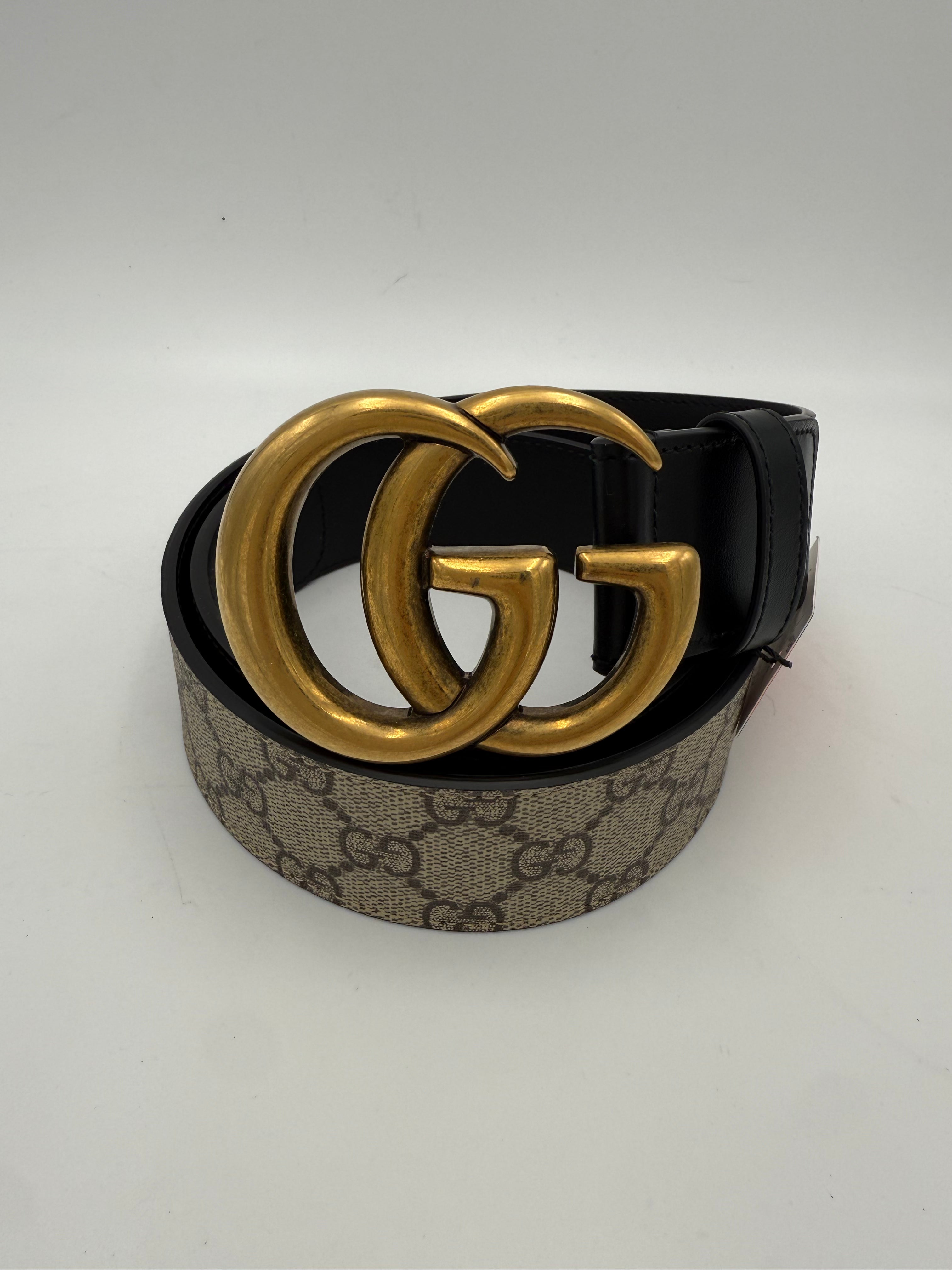 GUCCI - Cintura Fibbia GG Marmont Oro Tg. 75