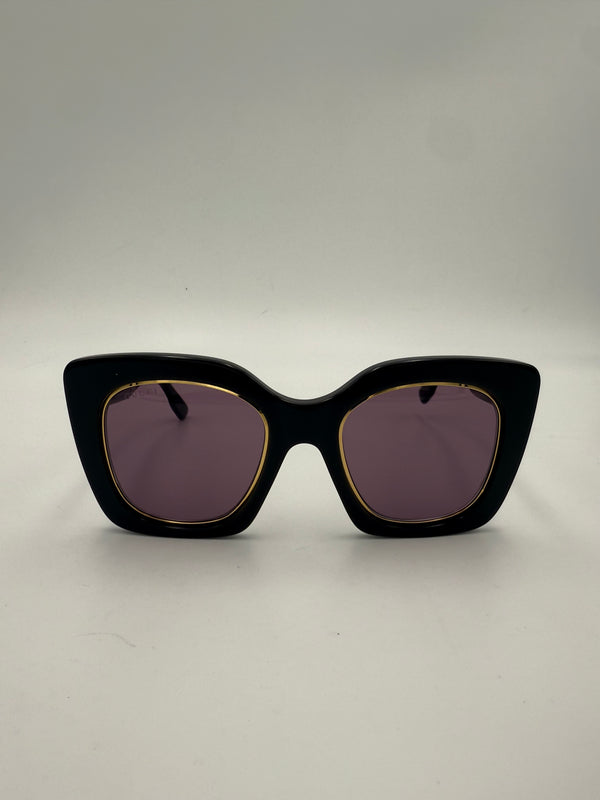 GUCCI - Dove Grey and Gold Sunglasses