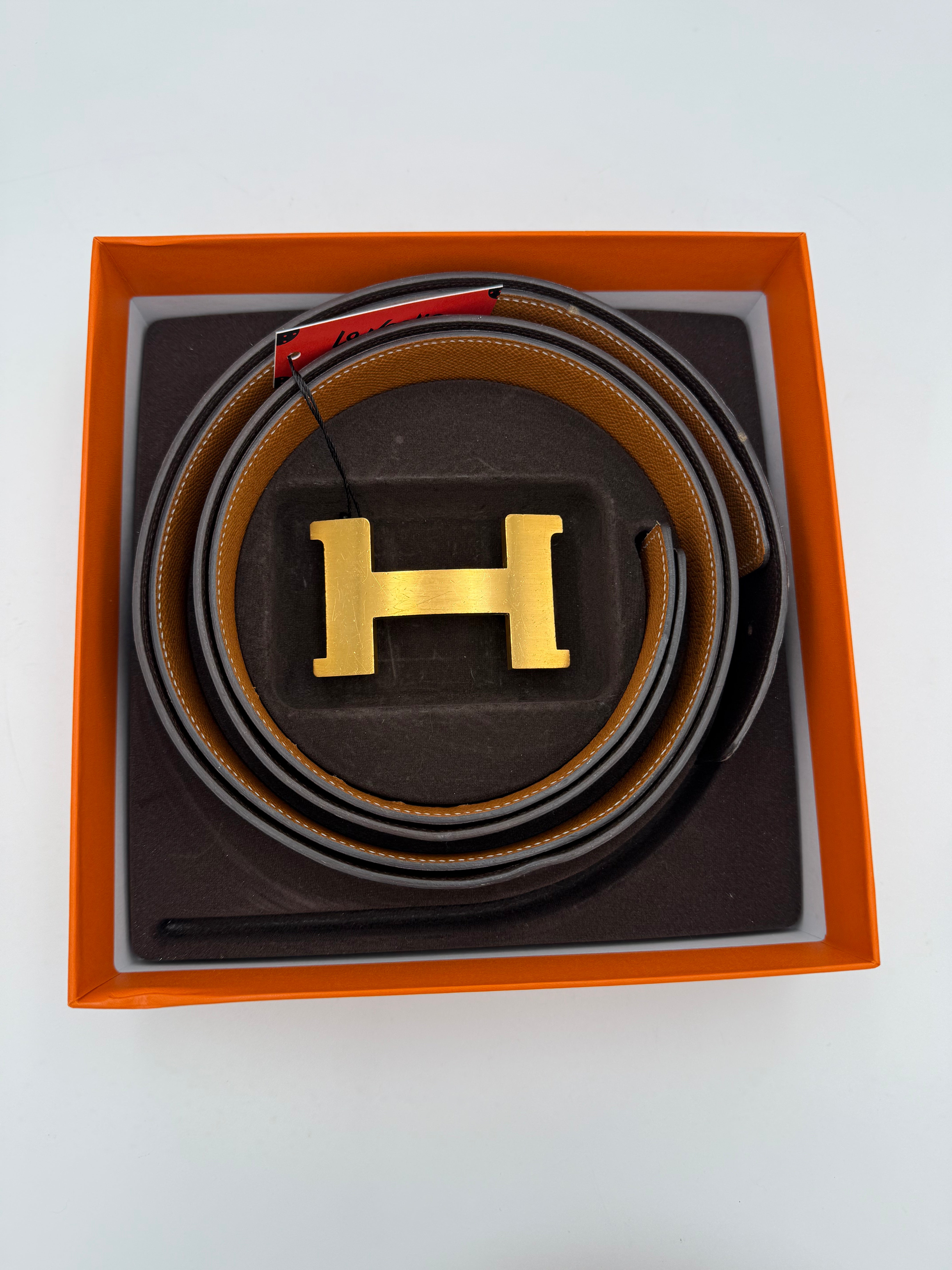 HERMES - Cintura reversibile doppia con Fibbia H