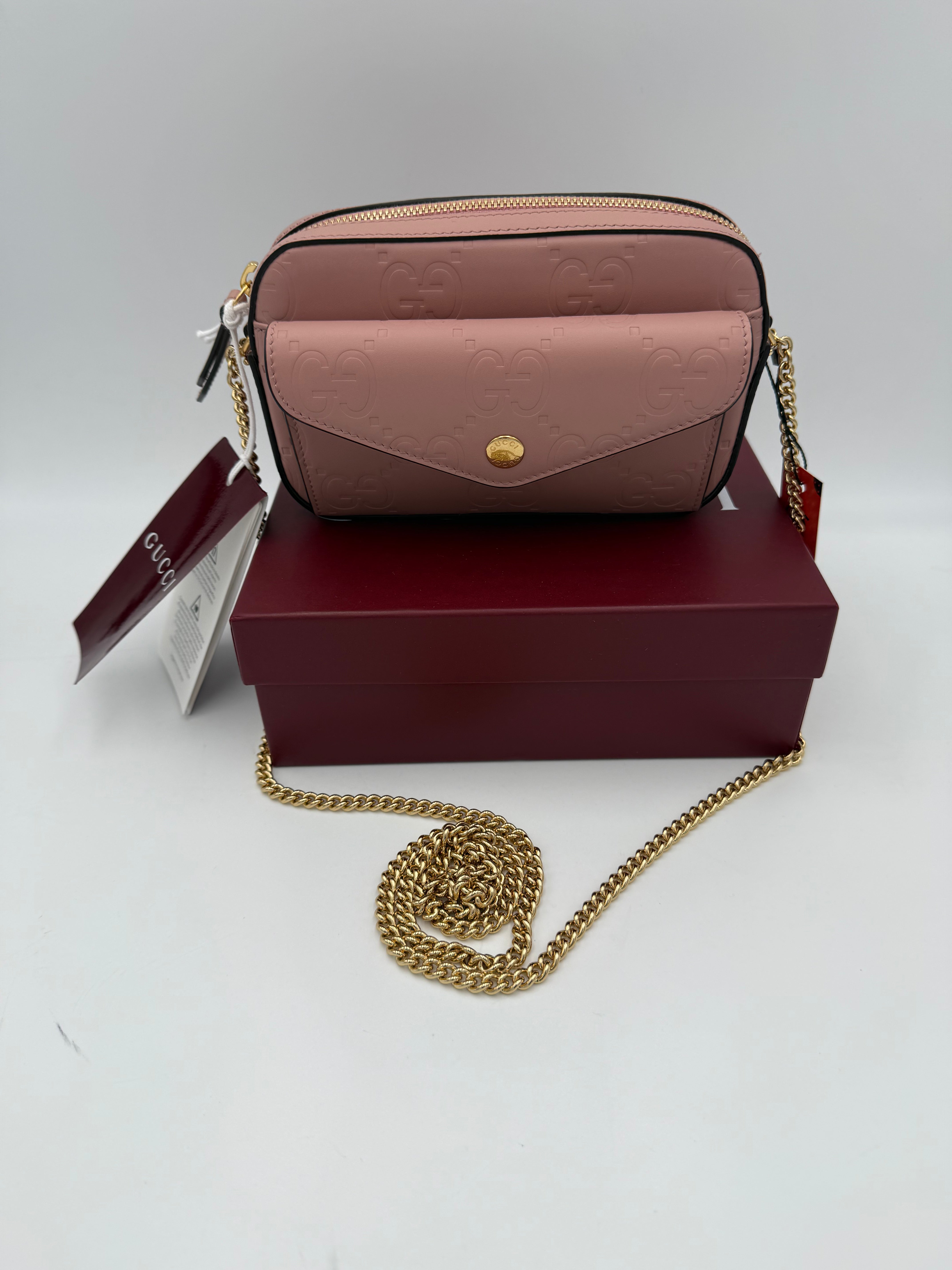 GUCCI - Tracolla GG Jumbo Rosa con Tasca frontale