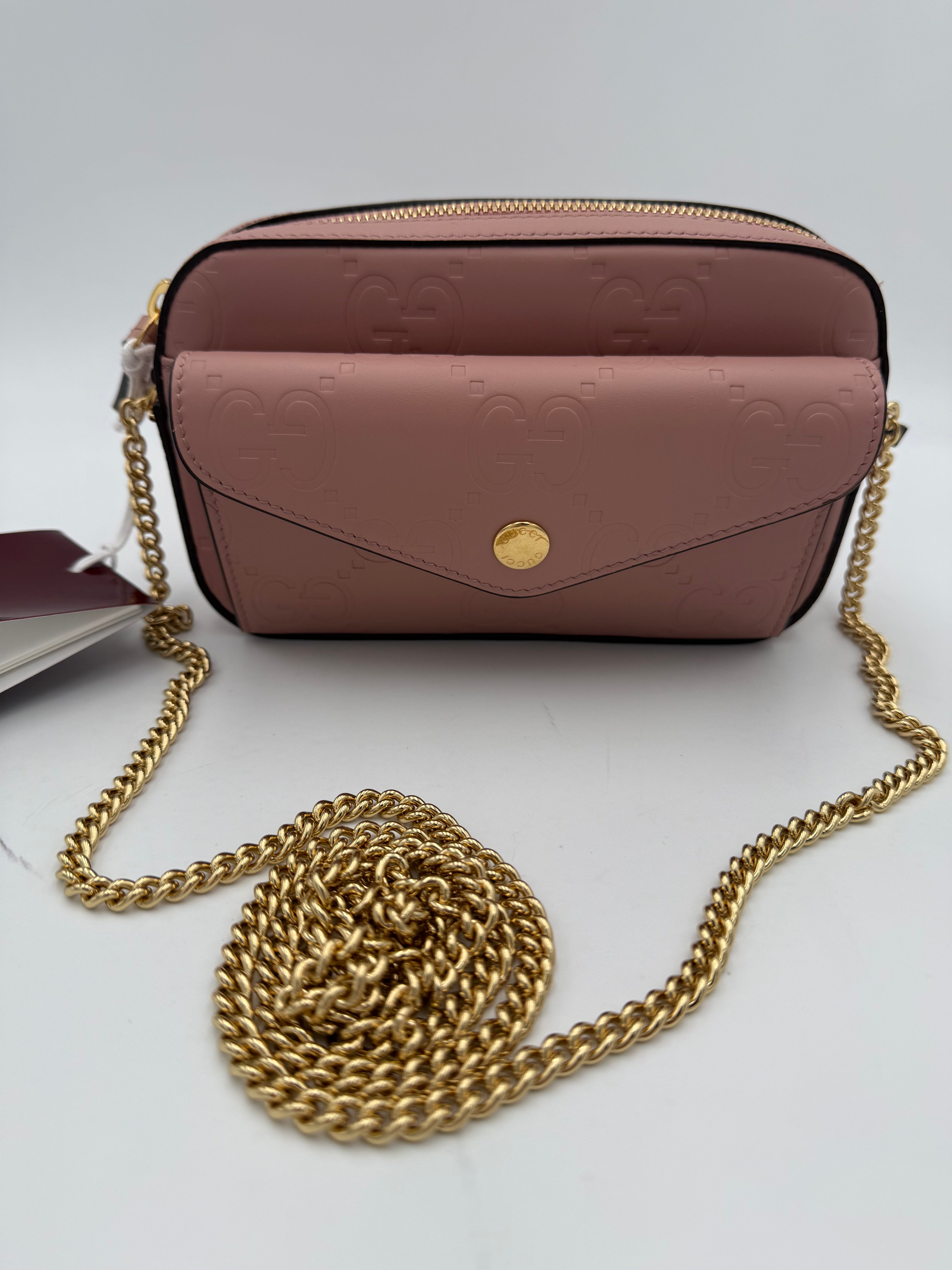GUCCI - Tracolla GG Jumbo Rosa con Tasca frontale