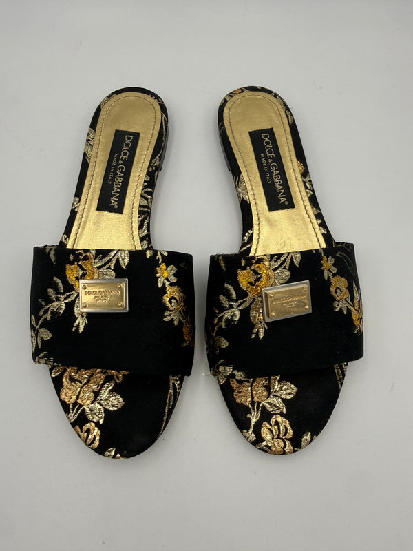 SAINT LAURENT - CASSANDRE calfskin sandals size. 40