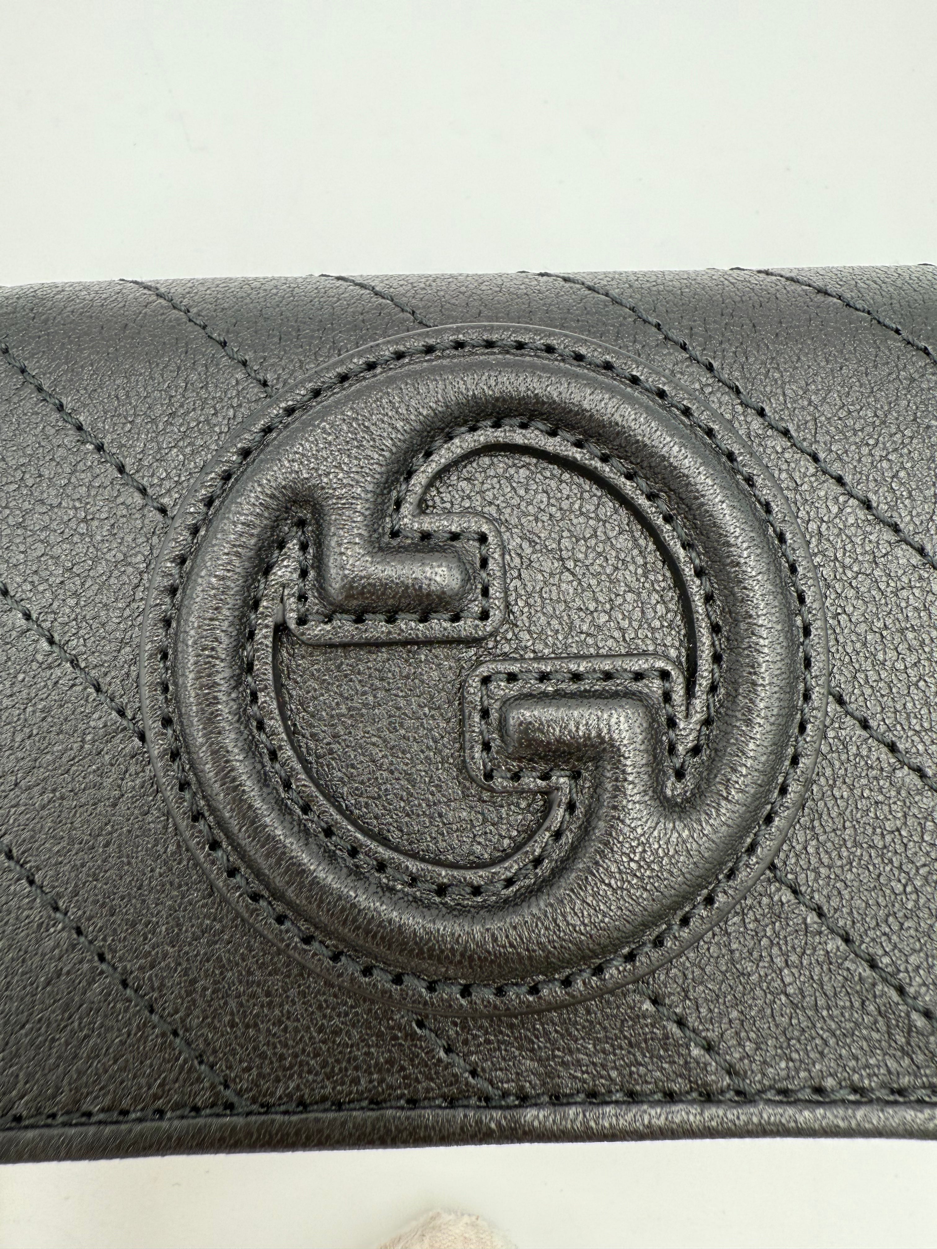 GUCCI - Portafoglio compatto GG BLONDIE nero