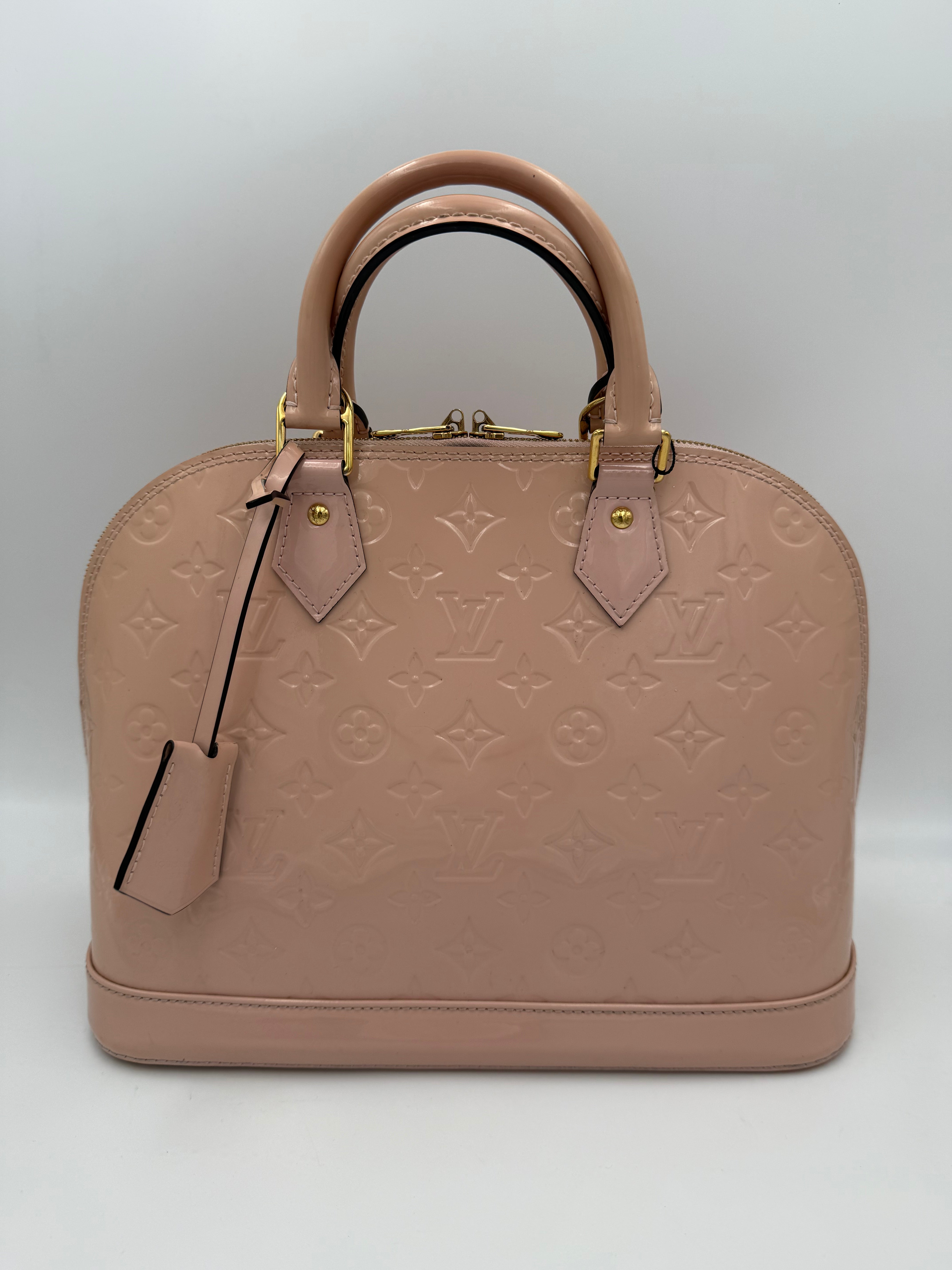 LOUIS VUITTON - Alma MM Rosa Vernice Monogram