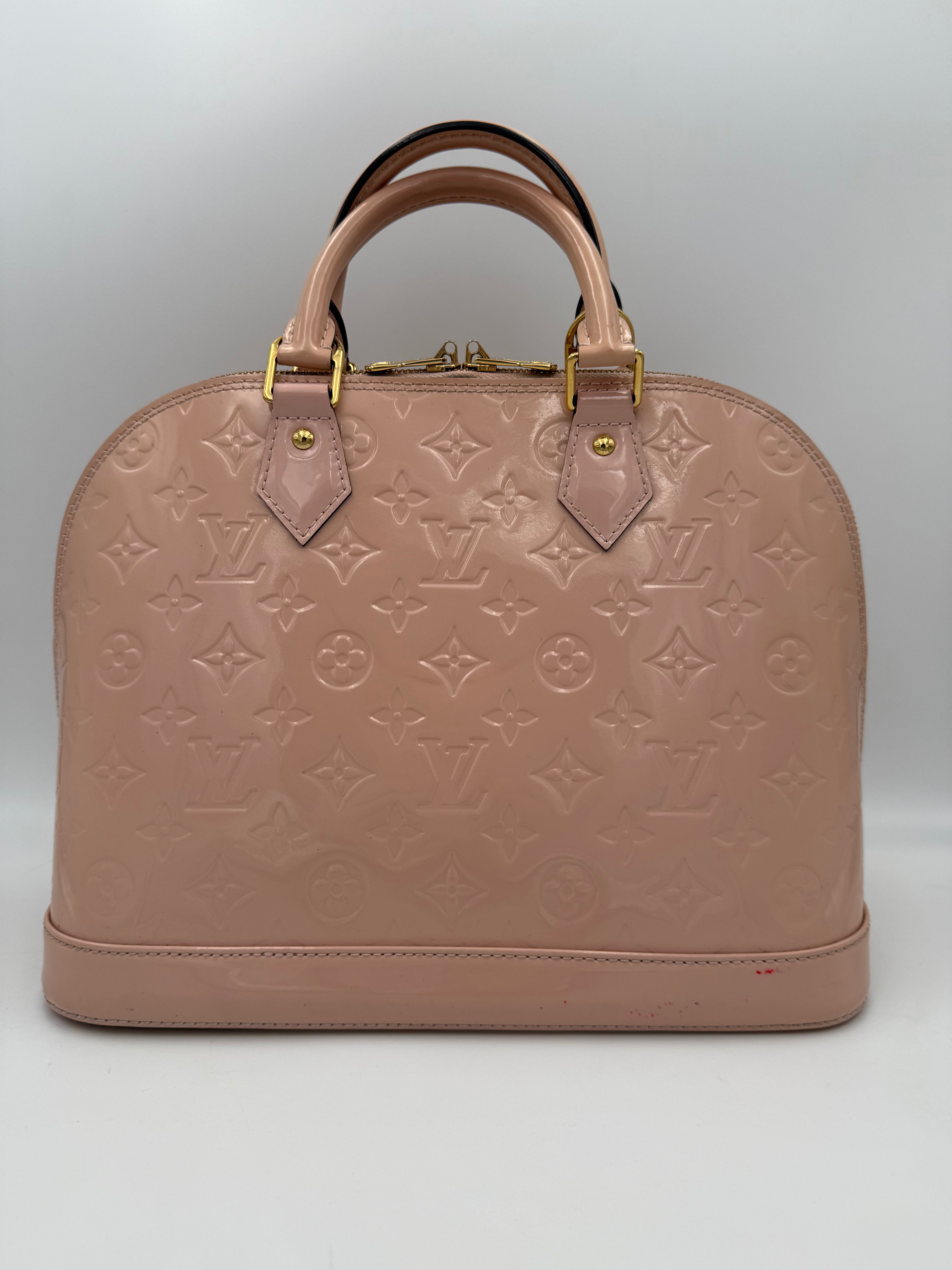 LOUIS VUITTON - Alma MM Rosa Vernice Monogram