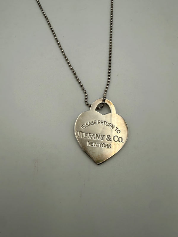 TIFFANY & CO. - PLEASE RETURN TO Necklace with Splash Heart