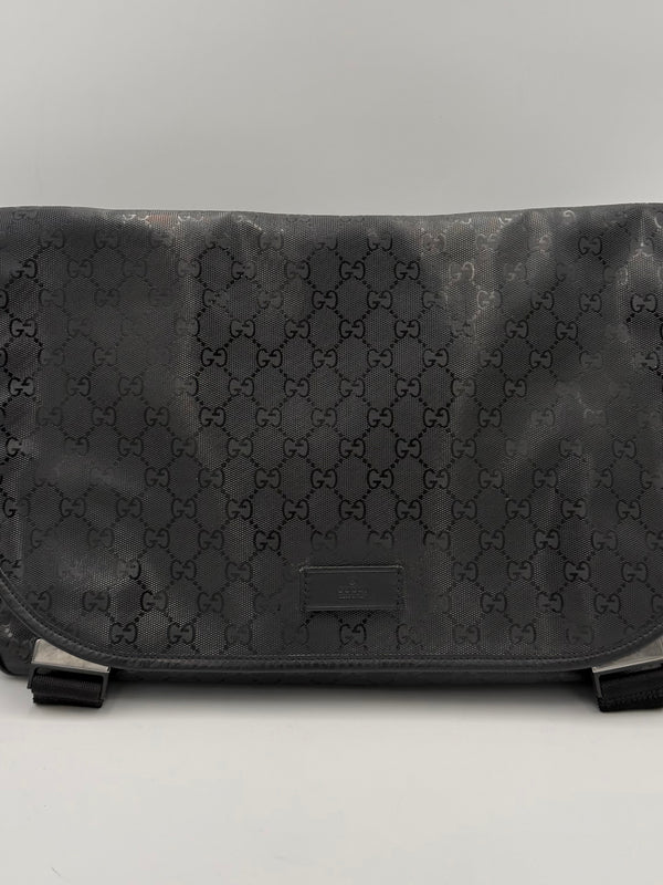 GUCCI - GG Hammered Leather Shoulder Bag